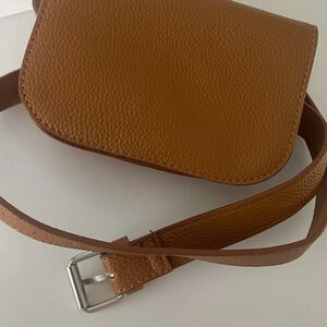 Belted Fanny Pack Belt Bag Tan Size M